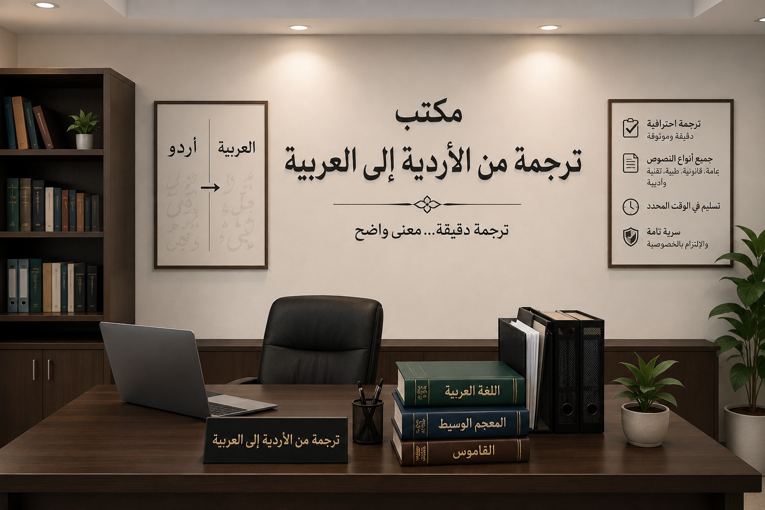 Urdu to Arabic Translation office